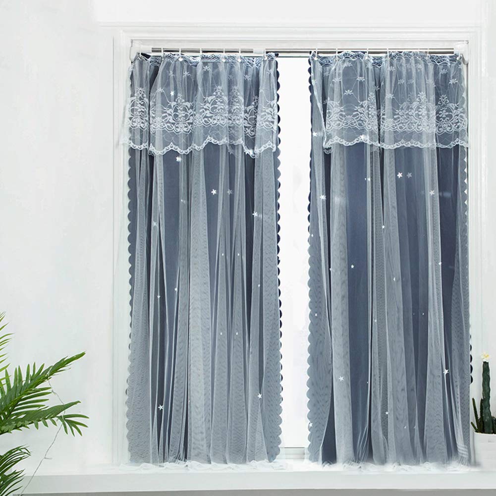 Rideaux en dentelle étoile pour créer une ambiance cocooning dans le salon