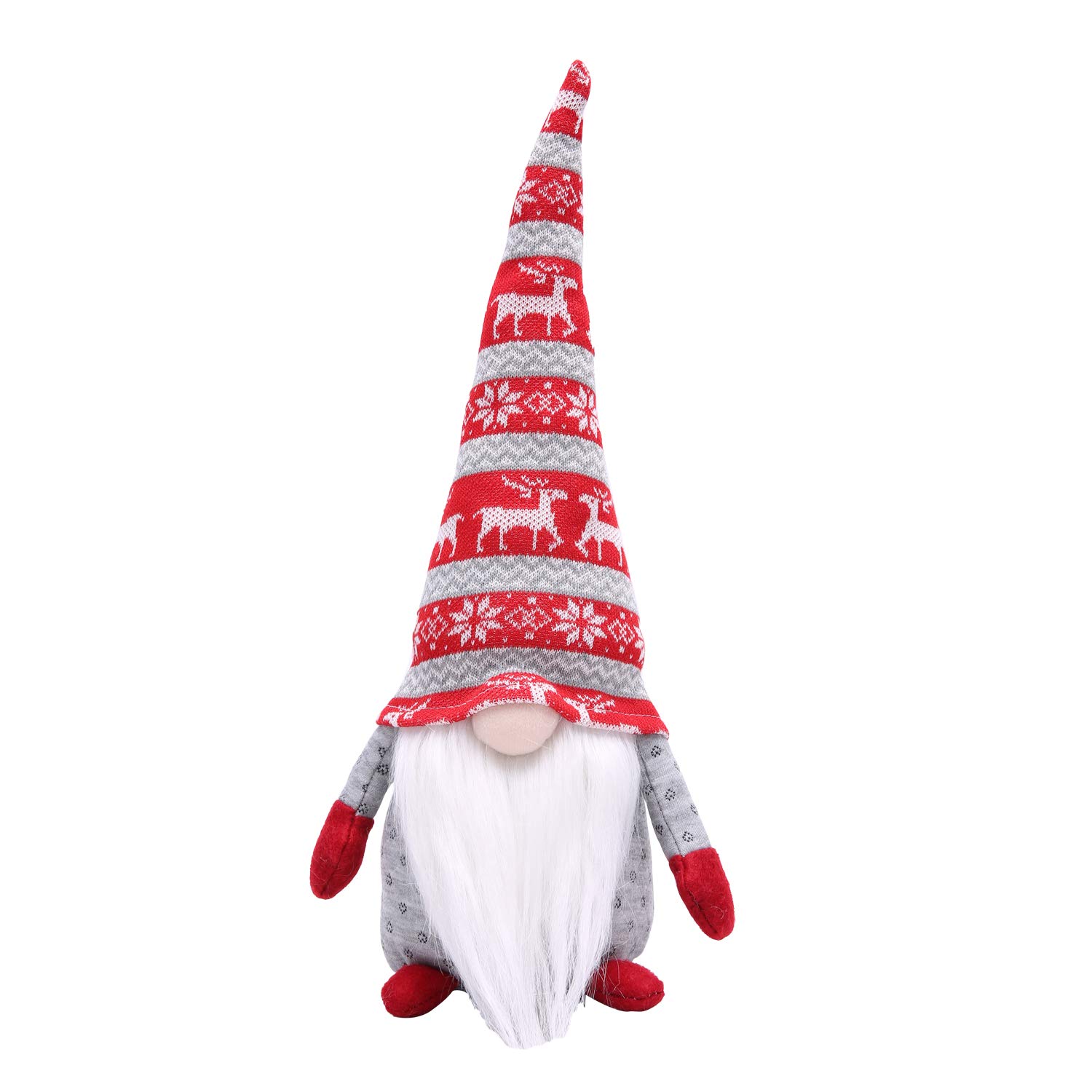 Handmade Christmas Gnome Decoration Santa Swedish Figurines (Red)