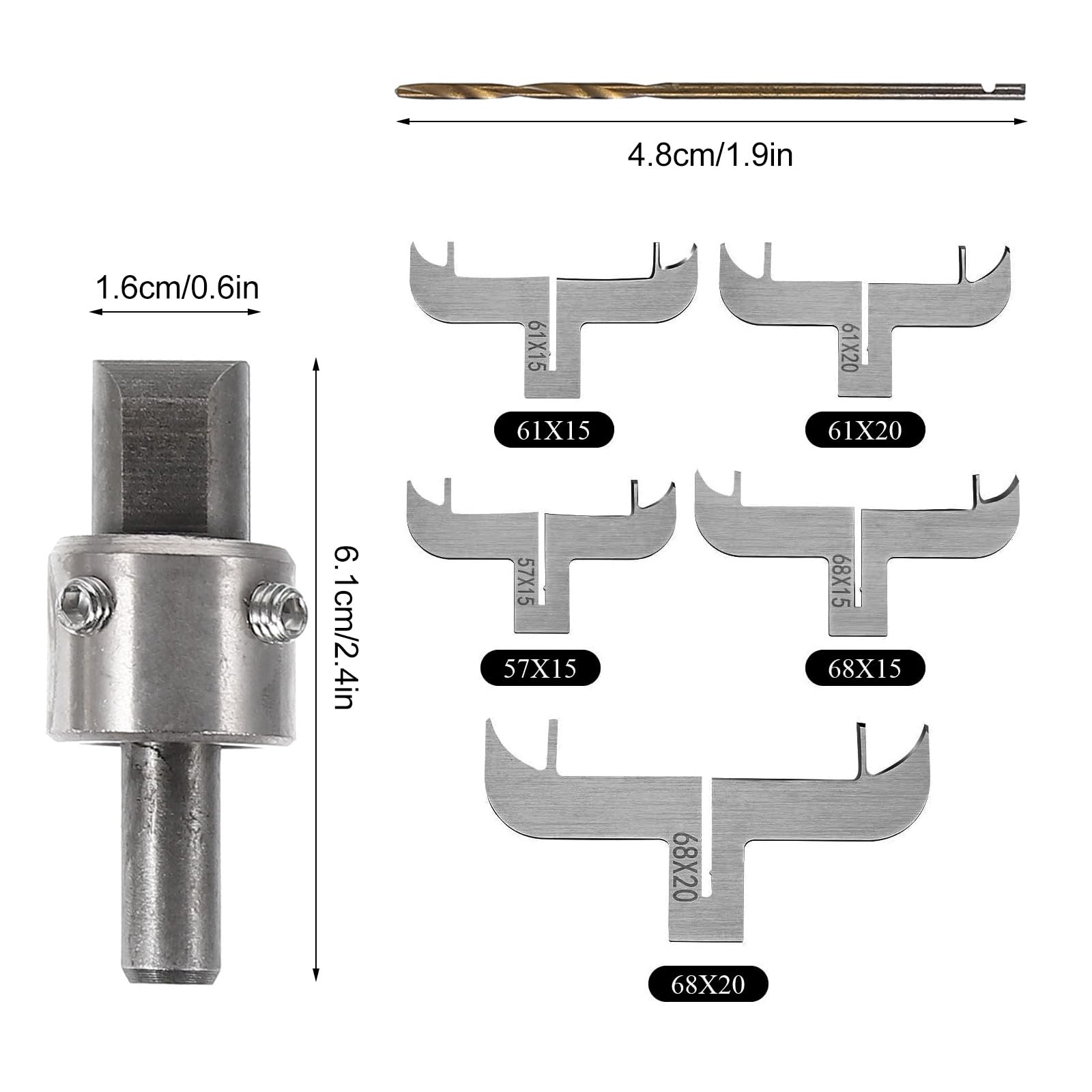 Juego de Brocas para Fresadora Cnc para Pulseras y Anillos de Madera Kit Completo de Cuchillas para DIY Herramientas de Carpintería para Corte Circular y Fresado Madera Uso