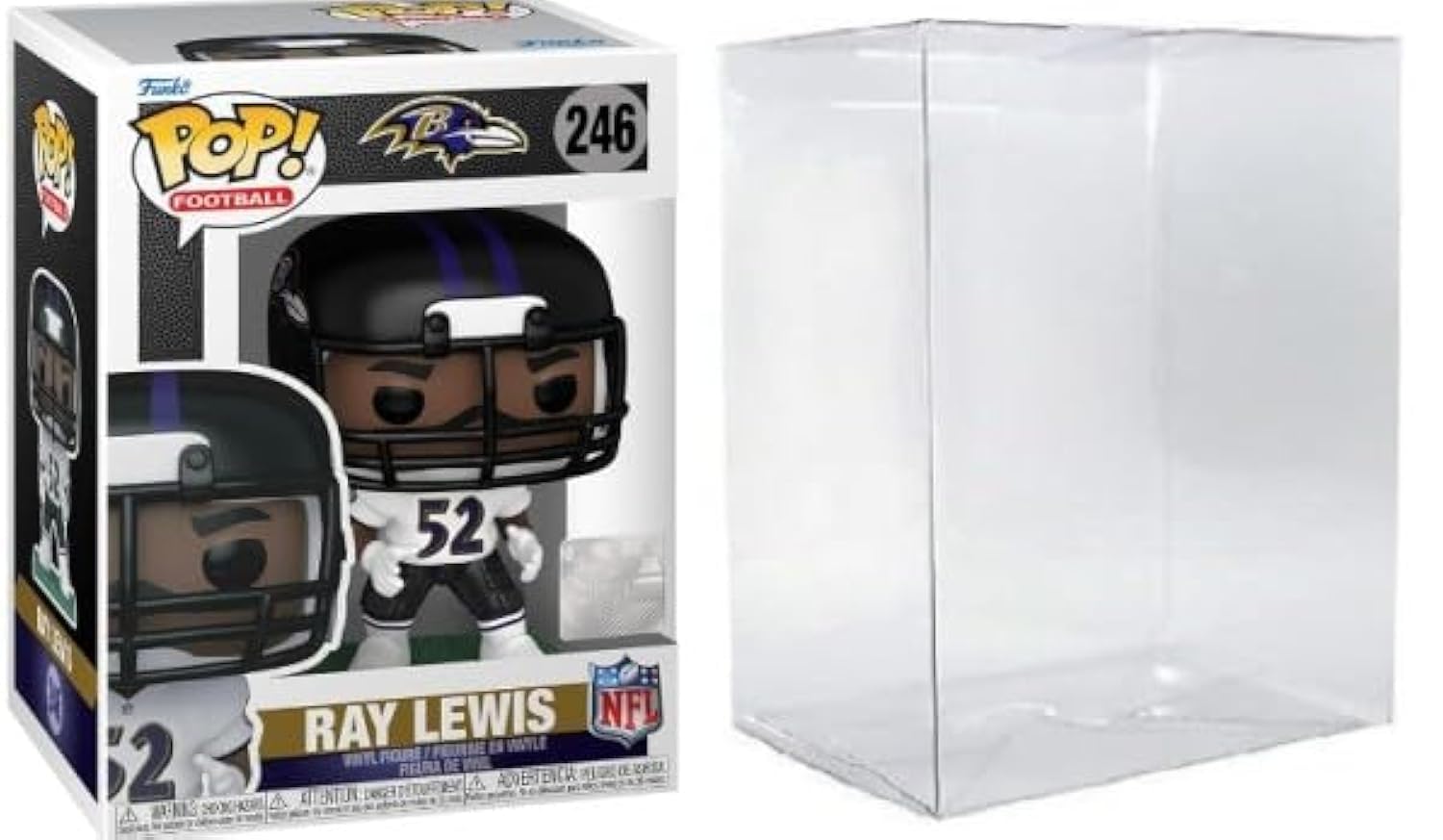 Funko Pop! Ray Lewis Baltimore Ravens NFL Legend Vinyl Figure, 3.75 Inches, Multicolored, with Protective Case