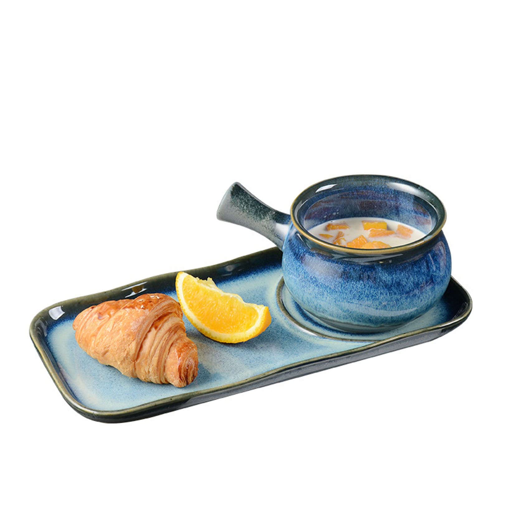 Keramische Salatschüsseln, Keramik-Frühstücksschalen oder rechteckiger Teller, 20 Unzen Zwiebel-Suppenschüssel mit Griff, Porzellan-Müsli-Suppentopf for Suppe, Haferflocken, Brot, Eintopf, (Color : M