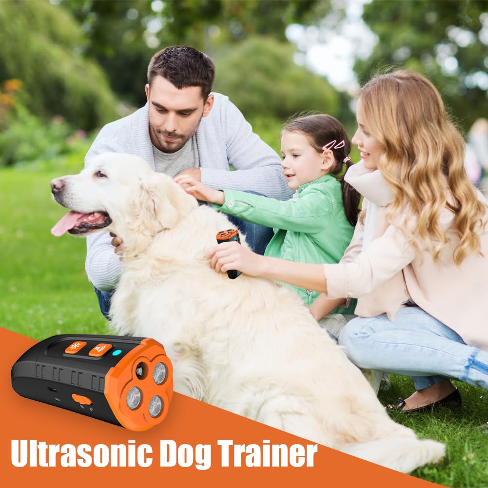Dispositivo Antiladridos para Perros, con 3Modos Emisores Ultrasónicos Alcance 10 Metros Recargable Recargable Detener Ladridos Múltiples Ultrasonico Ahuyentar Ladridos de Perros Ahuyentador