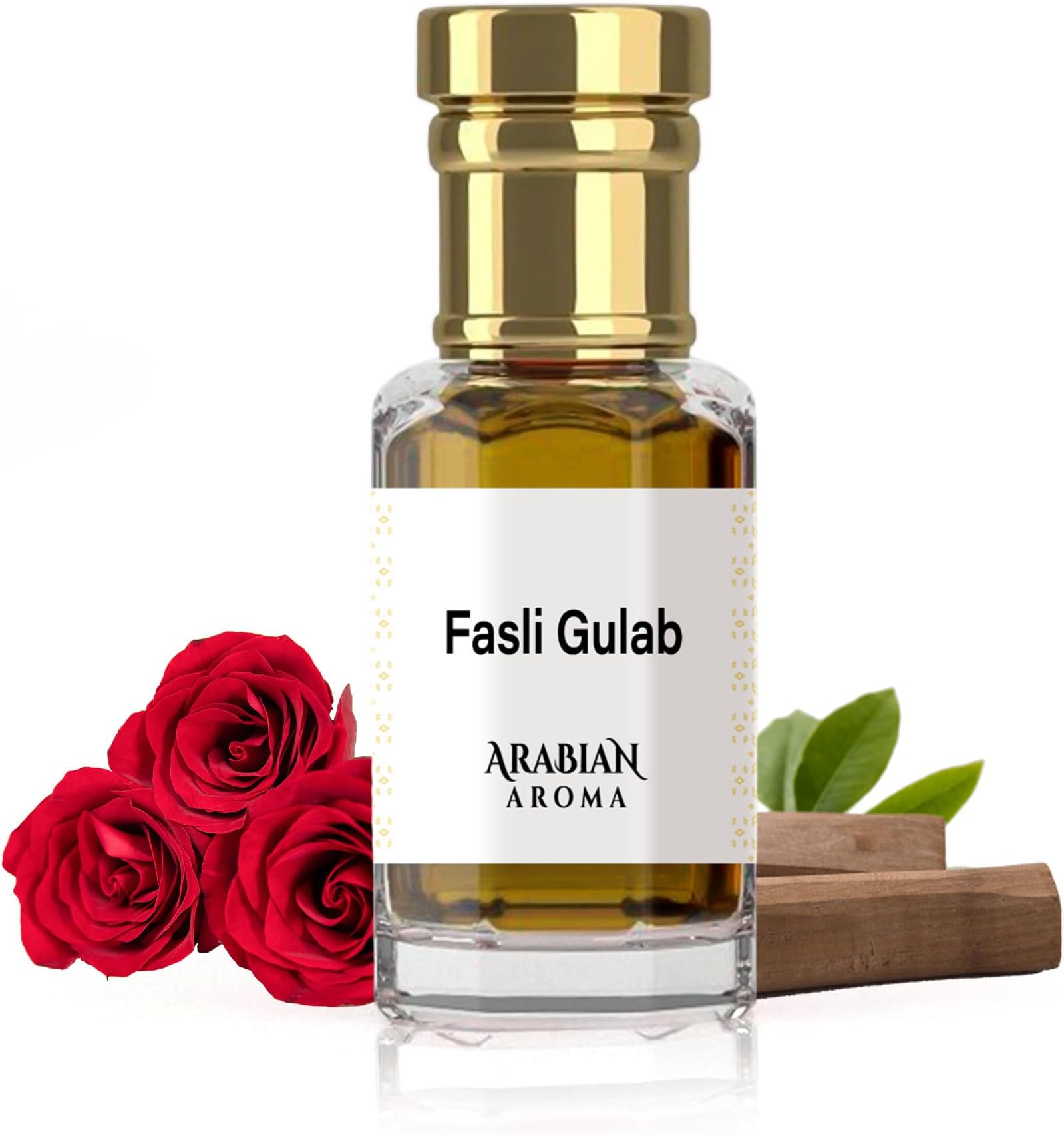 Arabian Aroma Fasli Gulab Attar | Traditional Indian Red Rose Perfume Fragrance | Long-Lasting Oil-Based Attar for Men & Women | 100% Pure Rose Essence Perfume | Alcohol Free (6ml)