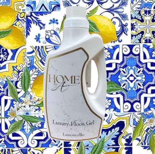 Home By Anna Luxury Cleaning - Limoncello Foaming Concentrated Floor Gel Luxury Scented Multi-Surface Cleaner High-Foam Formula For Tile, Marble, Wood & More (Fresh Lemon Fragrance)