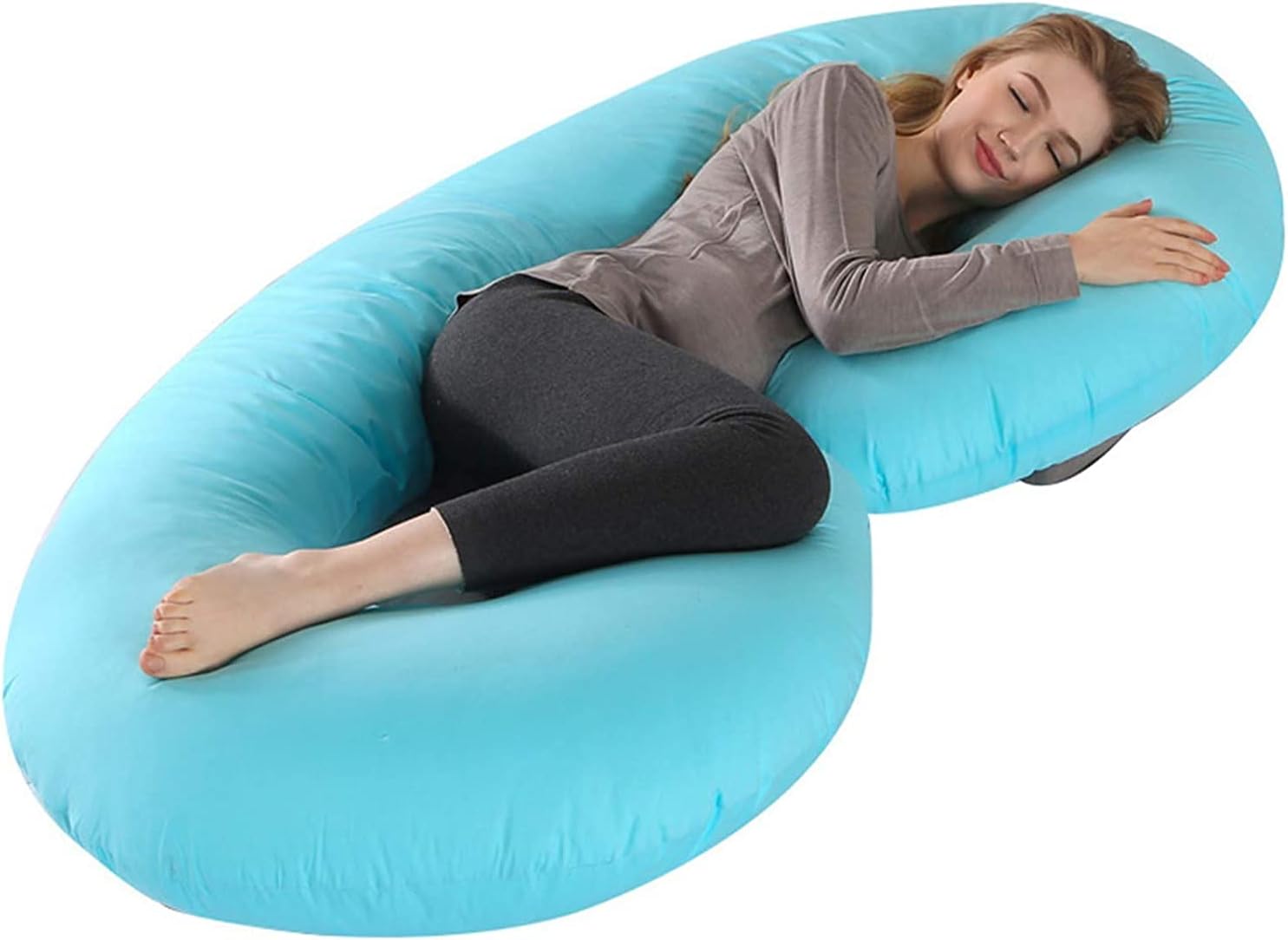 Pregnancy Pillows for Sleeping Full Body Pillow C-Shaped Pregnancy Pillow Maternity Side Sleeping Pillow Support for Back Hips Legs Belly for Maternity Women(Color:13;Size:140x70cm)