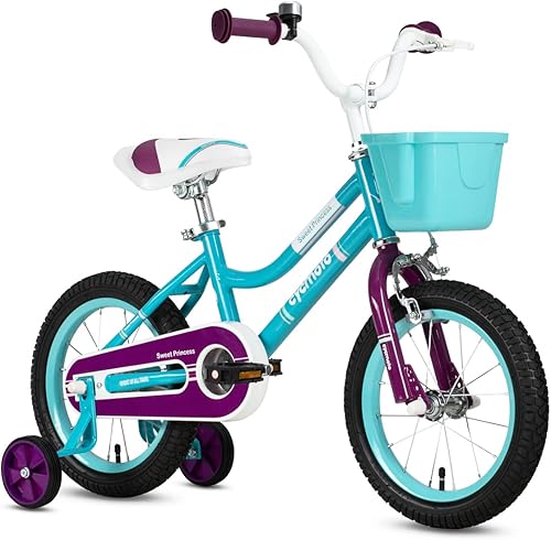 JOYSTAR Petal Girls Bike for Toddlers and Kids, 12 14 16 Kids Bike with Basket for Age 2-9 Years Old Girls, Children's Bicycle, Multiple Colors