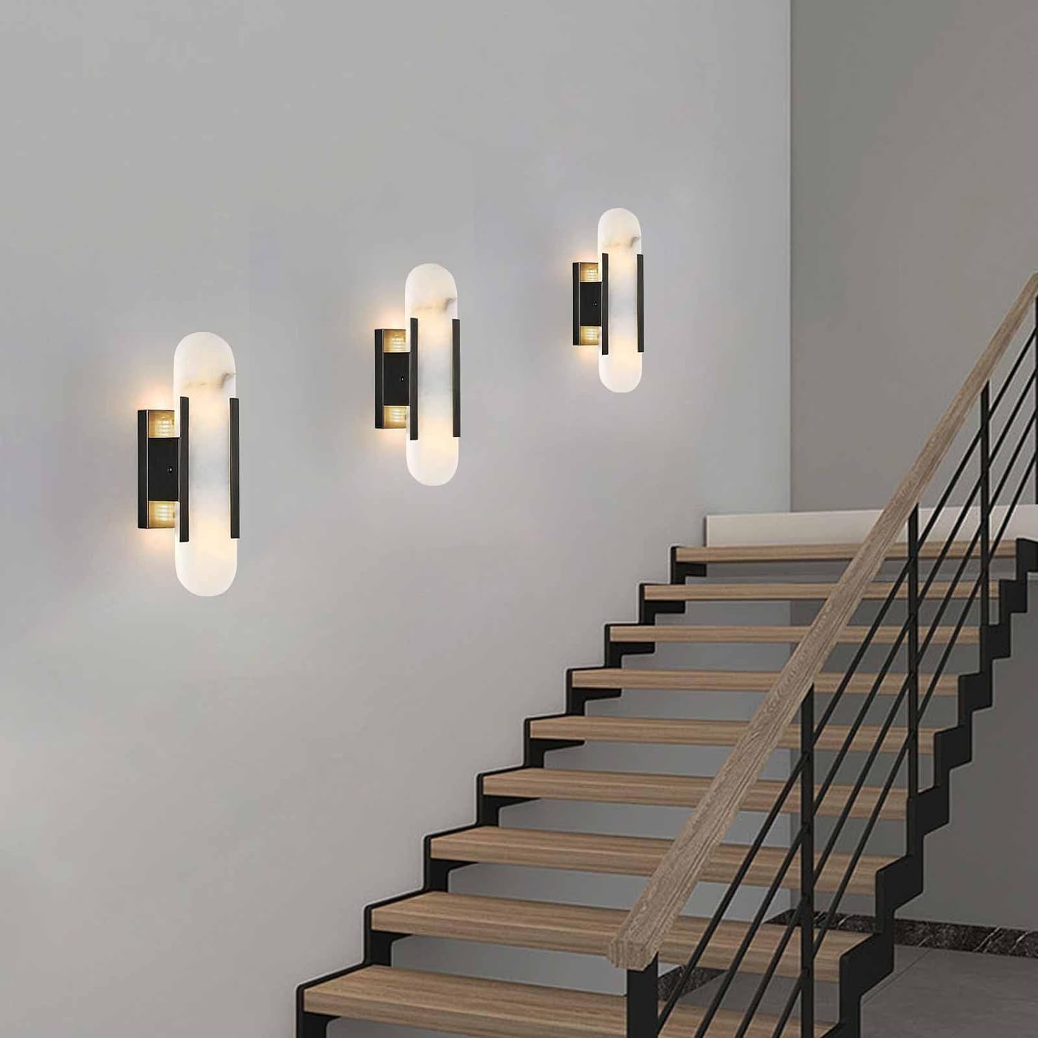 Naturalny alabastrowy lampa ścienna łazienka toaletka złoty marmurowy kinkiety ścienne wewnątrz biały kamień szkło nowoczesne lampy ścienne do sypialni salonu lampa naścienna