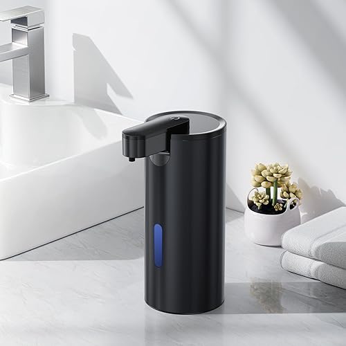 Miniatura 7 de Dispensador automático de jabón sin contacto, acero inoxidable de 11.5 onzas, 3 niveles, dispensador de jabón de manos ajustable con bomba de sensor