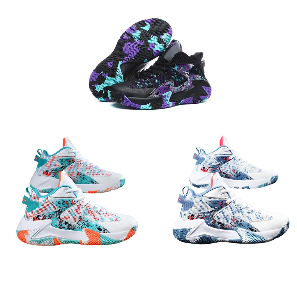 Zapatos de baloncesto para hombre Zapatillas transpirables Entrenamiento Atlético Antideslizante Pareja Deporte profesional Correr