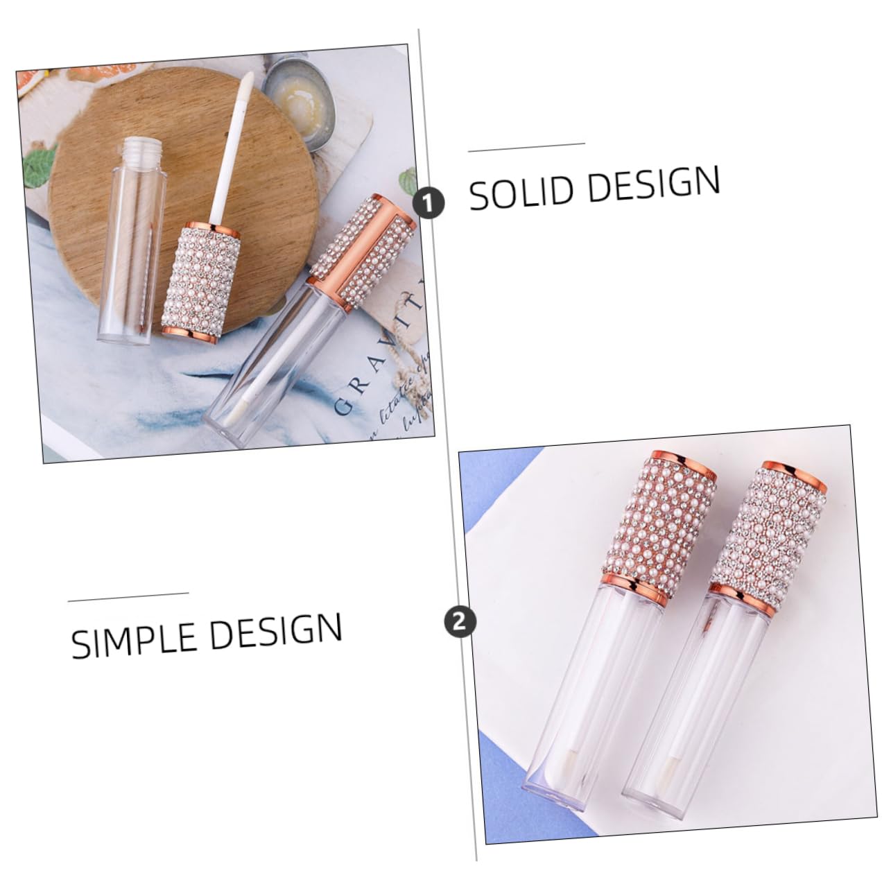 Tubo de Brillo de Labios Recargable de Vidrio 5ml, 10 Piezas | Brillo Labial y Líquido de Tinte, Uso DIY y Creaciones Artísticas, Formato Compacto Fácil de Llevar