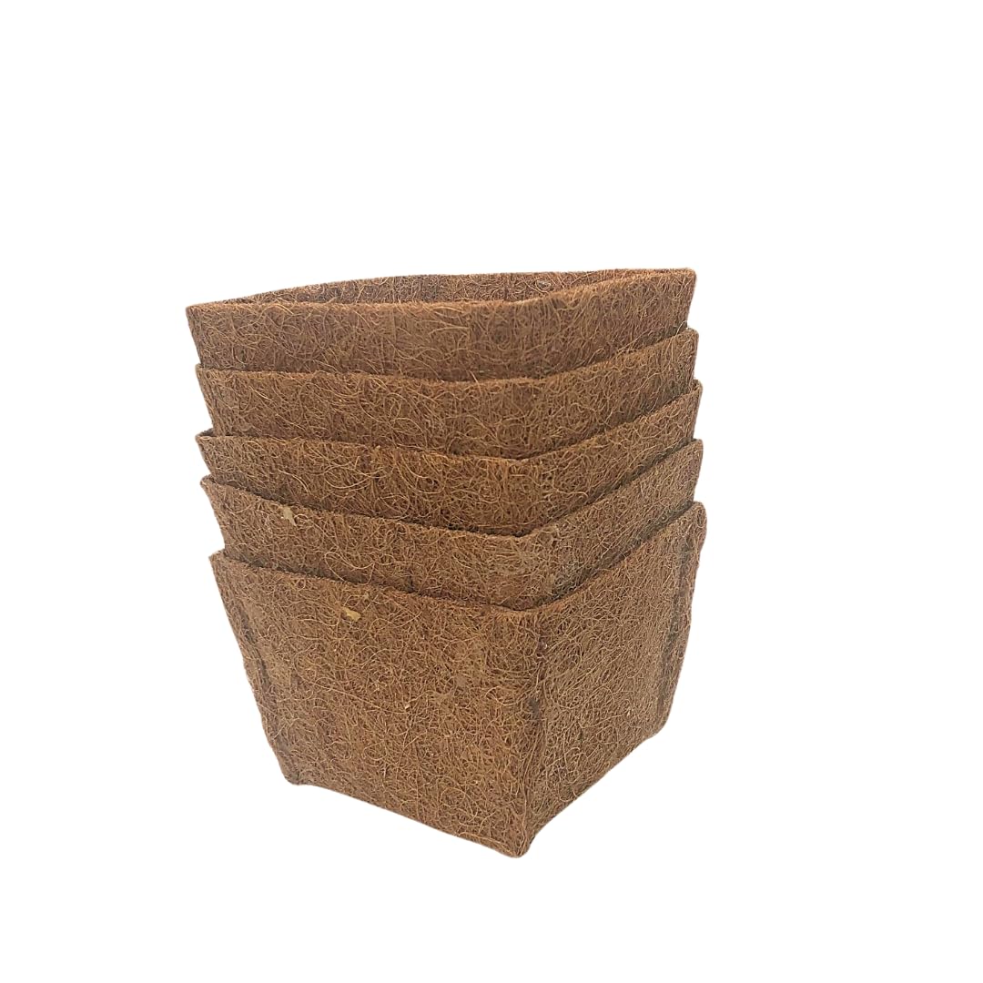 Iflo Flexibel gestaltbare Pflanzkörbe (25 x 25 x 18 cm) für Gartenteiche: mit und ohne Kokos-Einlegematte erhältlich. Ideal für Seerosen und andere Teichpflanzen (5 Einlegematten)