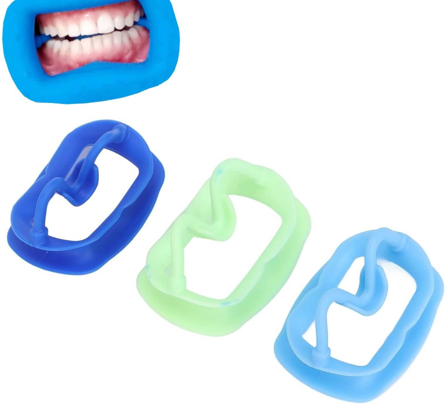 3Pcs Dental Cheek Retractor, Silicone Mouth Opener Reusable Intraoral Lip Retractor Dental Accessory for Open Mouth Game,Dentistry,Teeth Whitening