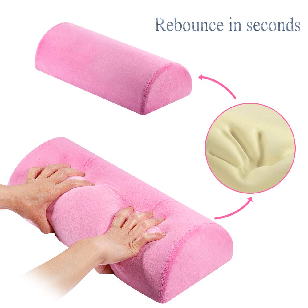 SKYZONAL Large Memory Foam Bolster Pillow Back Pain Relief Lumbar, Neck Legs Ankle and Knee Support Pillow