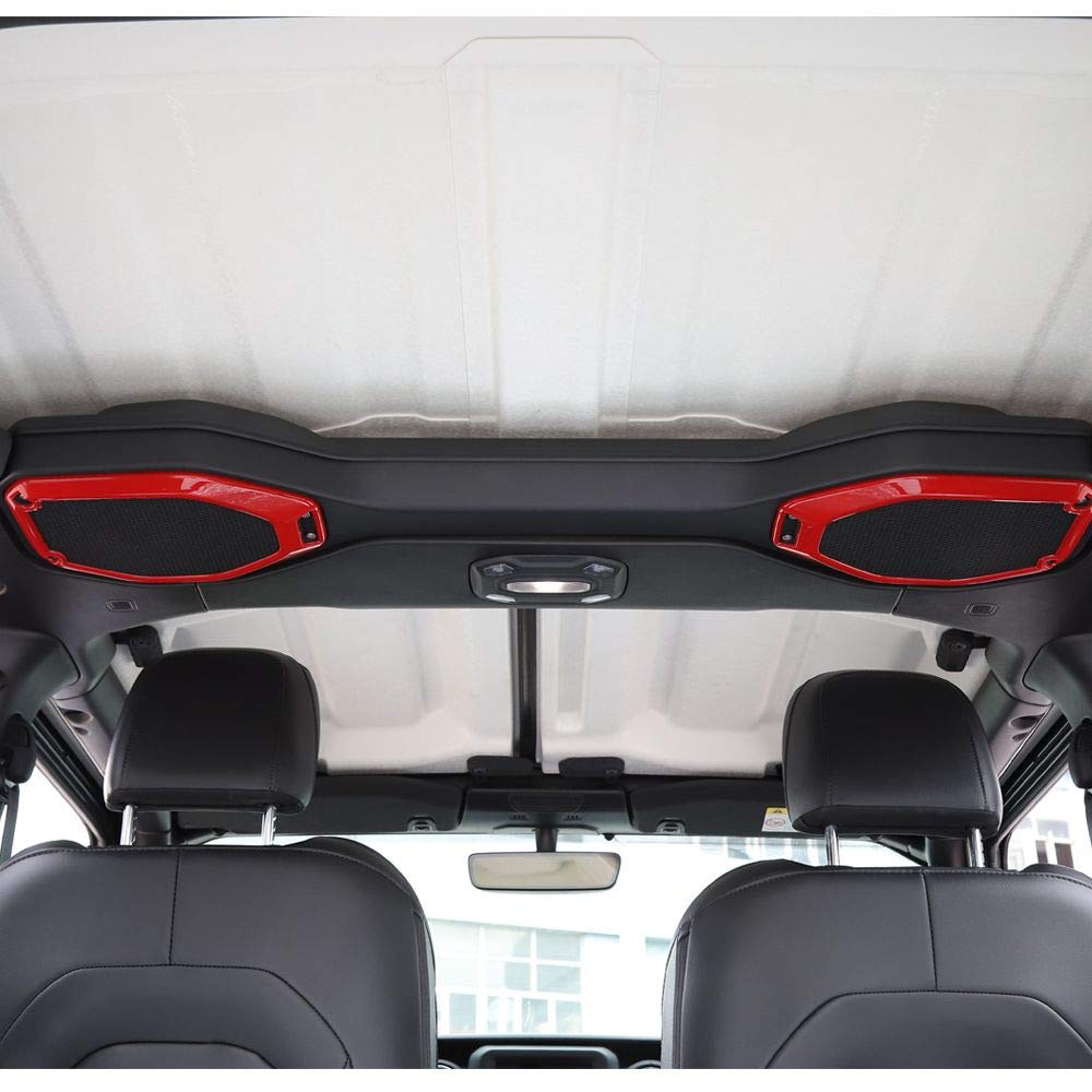 Car Top Roof Speaker Frame Trim Cover for 20182021 Jeep Wrangler JL