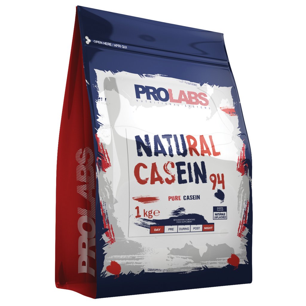 PROLABS NATURAL CASEIN - 1 Kg - Gusto Naturale - Integratore alimentare di proteine del latte - Purissime caseine micellari - Crescita e mantenimento della massa muscolare