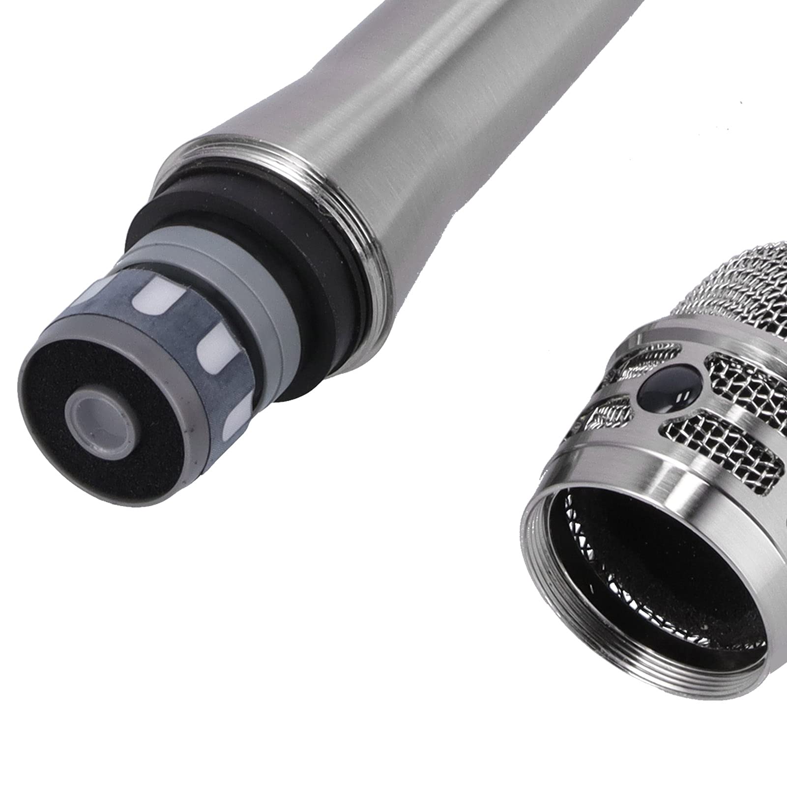 OKAT Micrófono para Cantar, micrófono dinámico, Estable, Claro, Conveniente para el Escenario para el Habla(Plata)