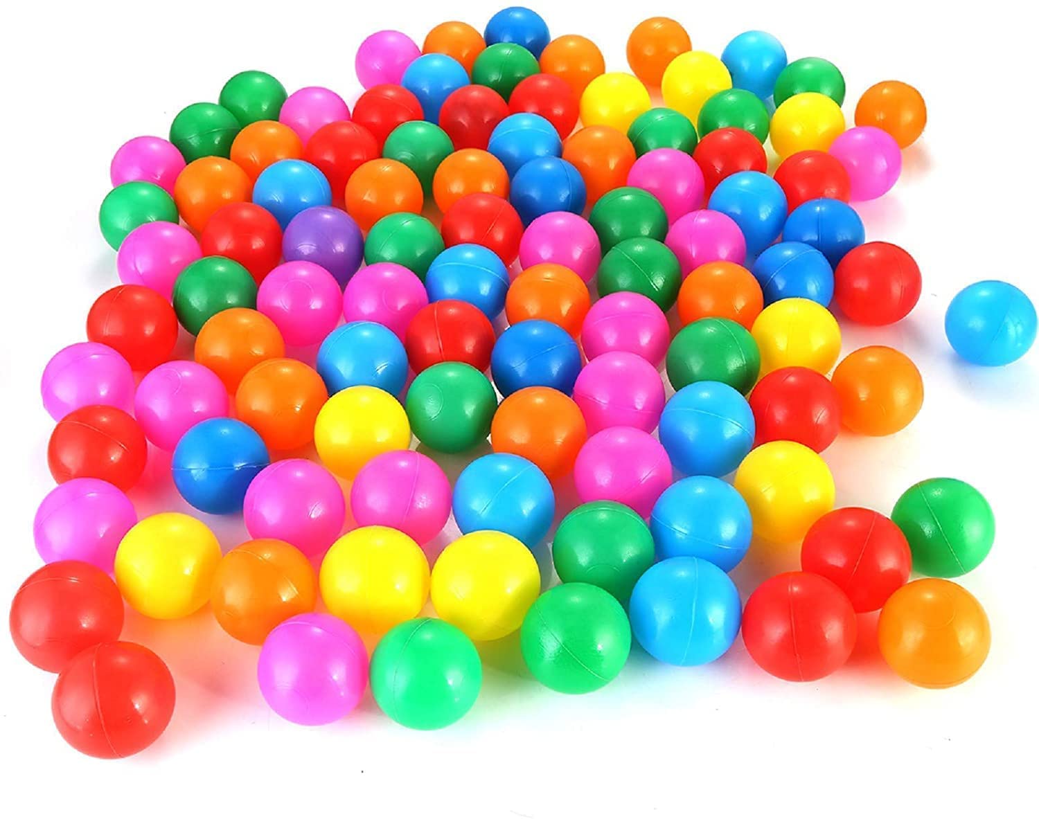 Premium Plastic Balls for Kids - Multicolour 6CM Baby Balls for Pool Pit/Ocean Without Sharp Edges - Soft for Toddler Play Tents & Tunnels Indoor (Pack of 1008)