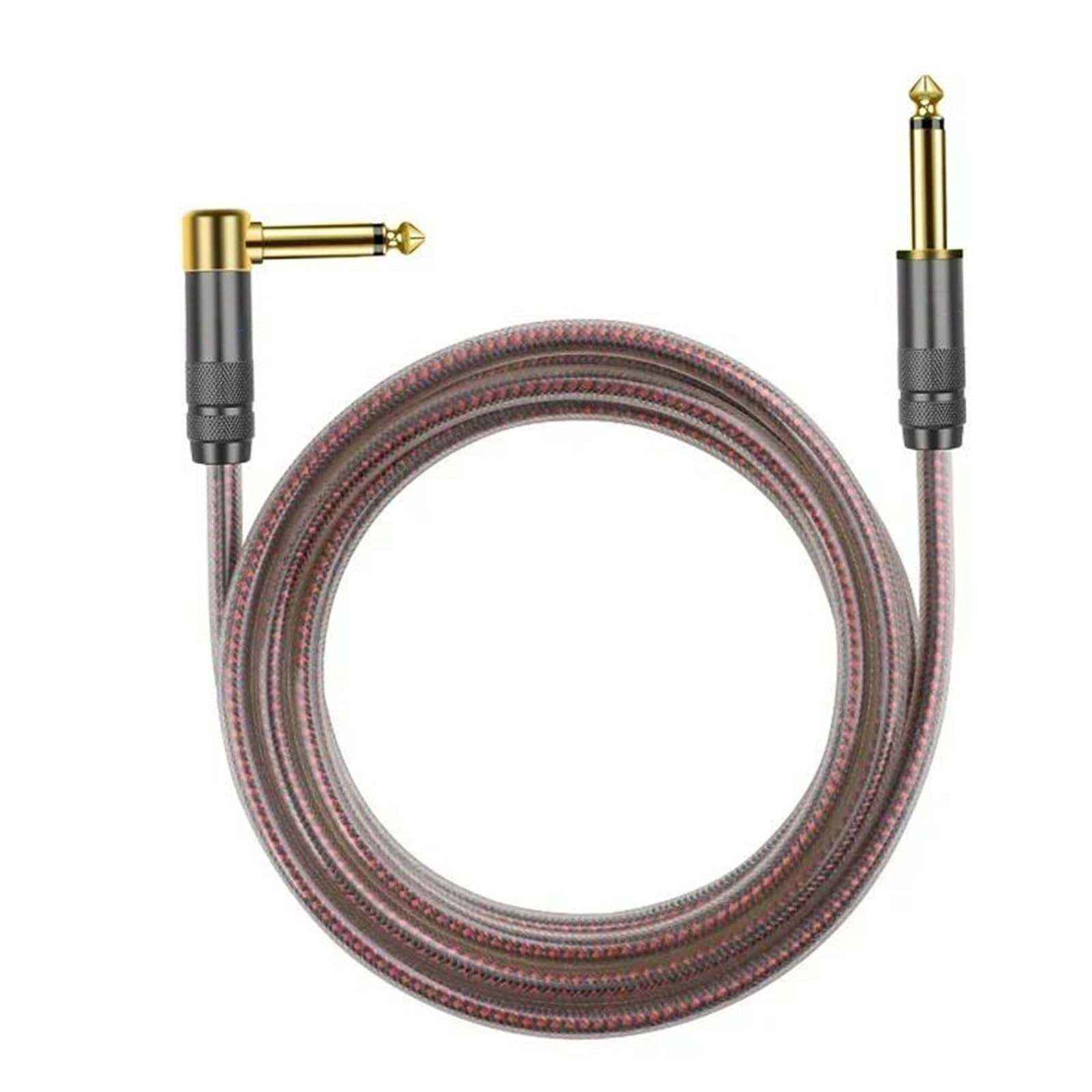 Kabel Do Gitary Kabel 6,35 Mm 1/4 Cala Instrument Kątowy Profesjonalny Przewód Do Gitary Elektrycznej(10m)