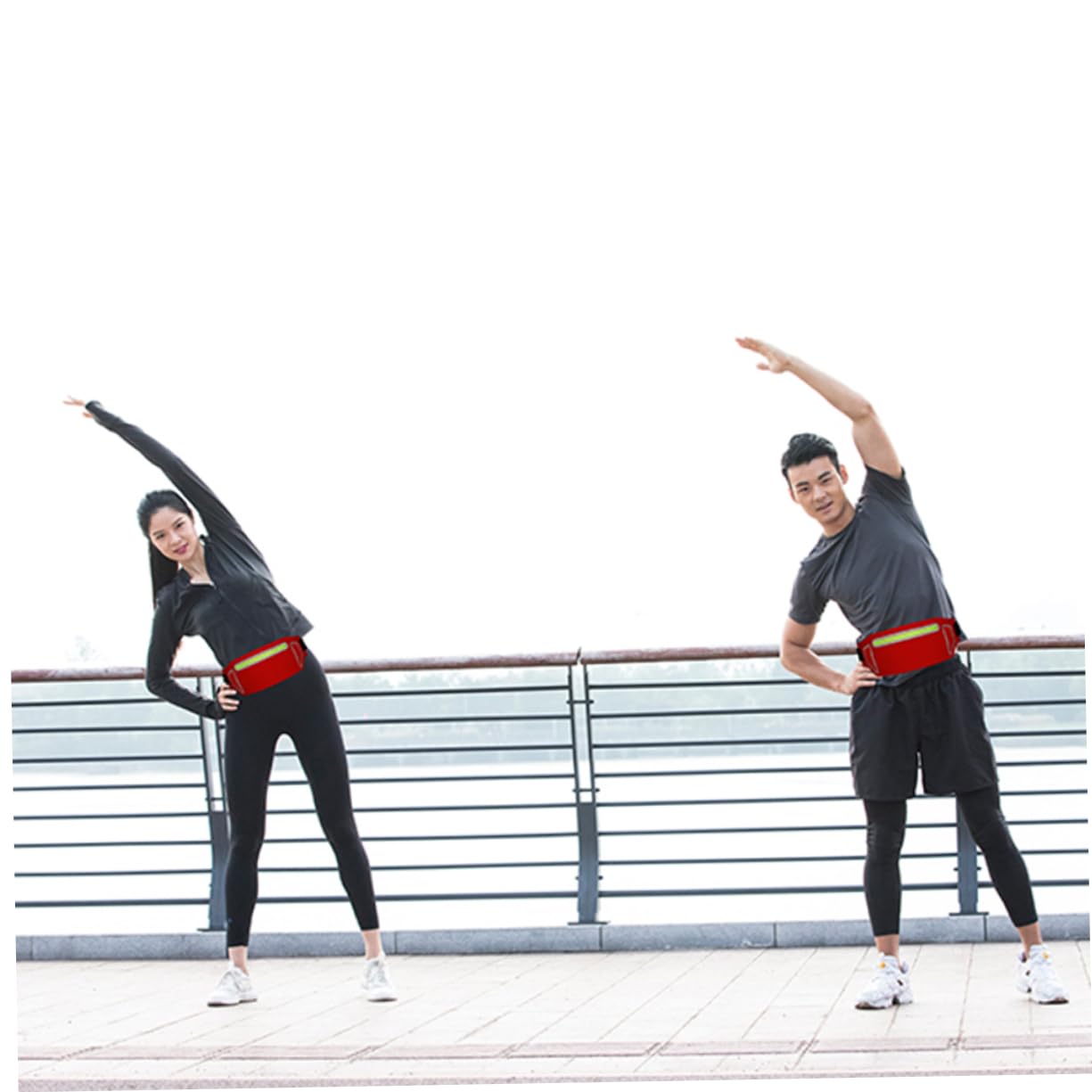 VANZACK 3stücke Unisex Ultra-dünne wasserdichte Fitness Bauchtasche Verstellbare Hüfttasche Für Joggen Reisen Und Outdoor-aktivitäten Geeignet Für Smartphones Und Kleinigkeiten Rot