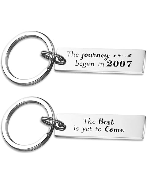 TANWIH 18th Birthday Gifts - Born in 2007 Keychain - 18 Year Old Birthday Keychain Gifts for Girls and Boys