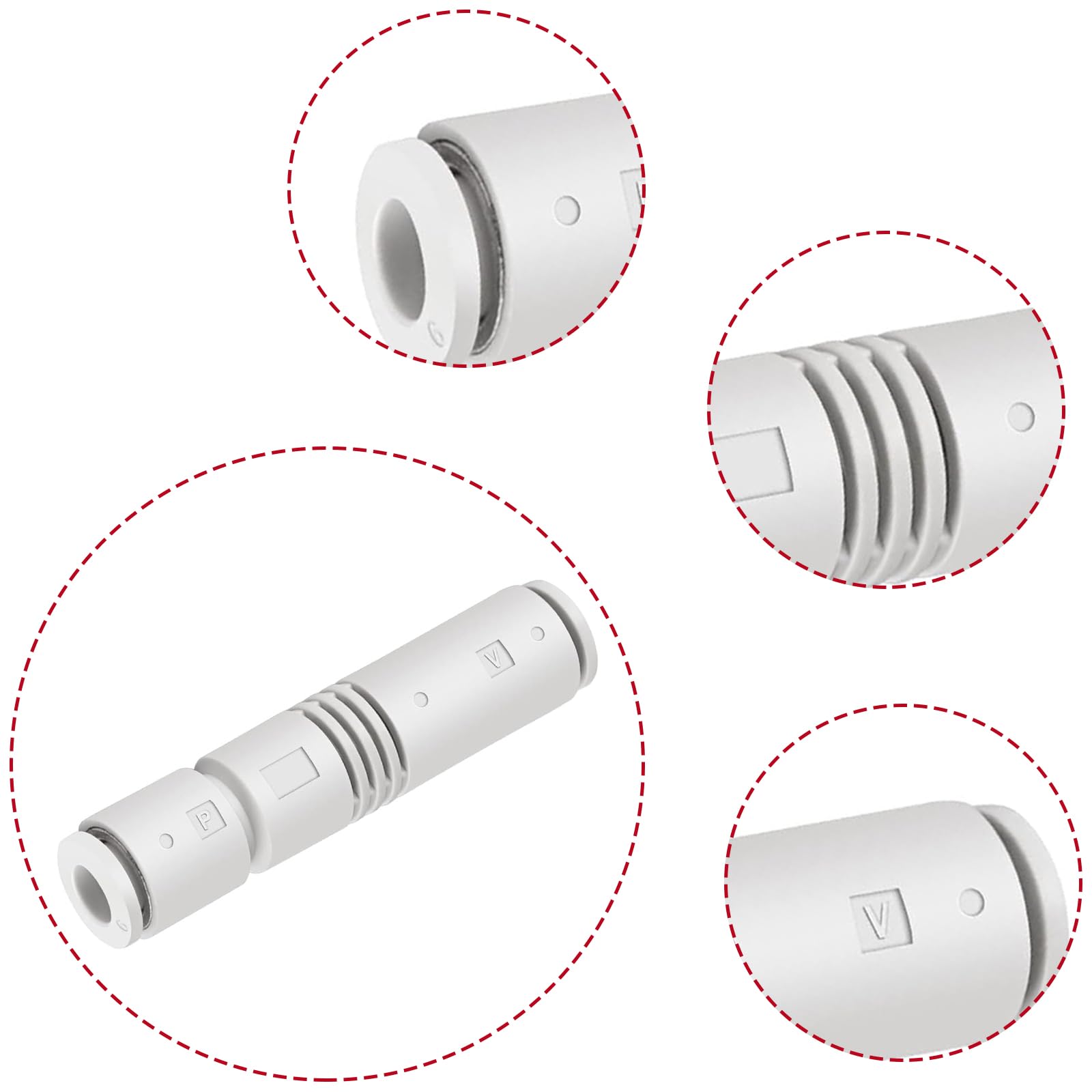 5PCS Pneumatischer Auswerfer 6mm,ZU05S leistungsstark,Push in One Touch Rohr Typ Pneumatische Vakuum-Erzeuger Tubuläres Vakuum, Hohe Vakuumleistung, Kompakt und Zuverlässig für Pneumatiksysteme