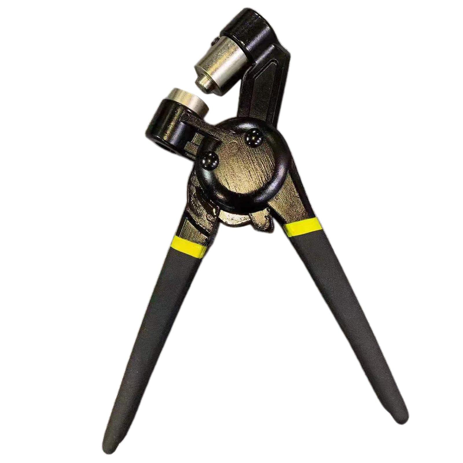 Kit di strumenti per occhielli tenuti in mano, pinza portatile per punzonatrice manuale con 500 occhielli argentati da 10 mm