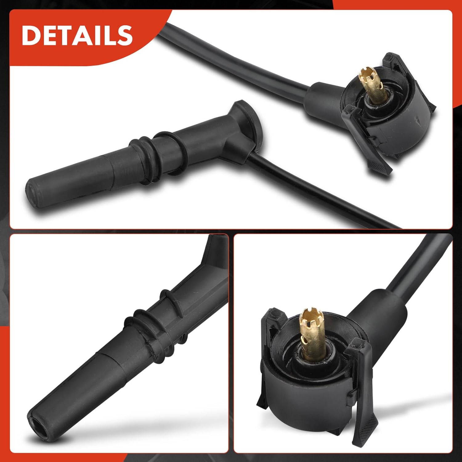 A-Premium Ignition Spark Plug Wires Set of 8 Compatible with Ford F-150 F-250 Expedition E-150 Econoline Crown Victoria & Lincoln Town Car & Mercury Grand Marquis, V8 4.6L