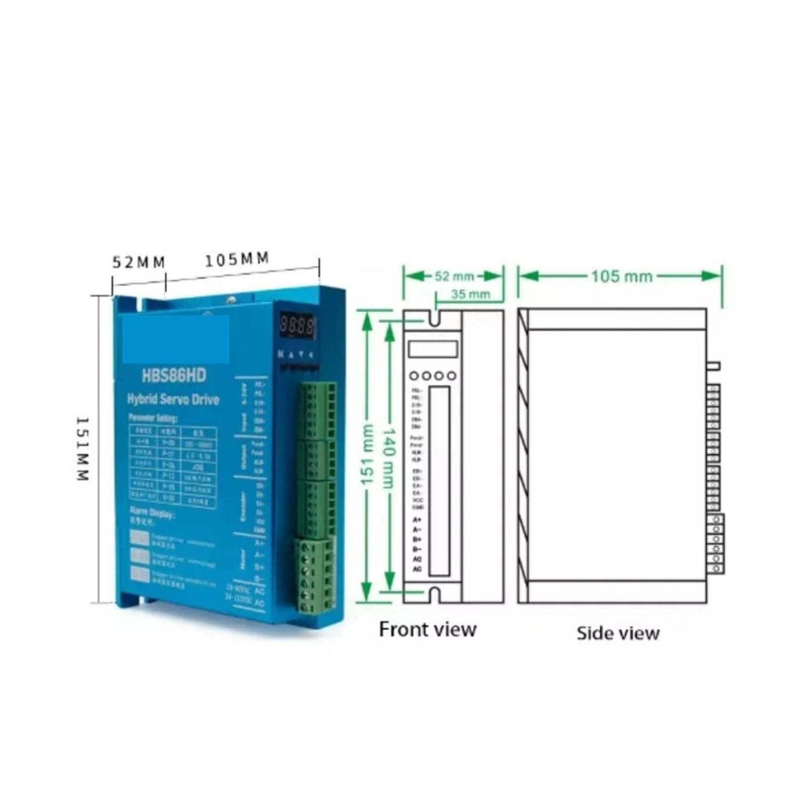 Schrittmotor-Treiber HBS86HD 2-Phasen digitaler geschlossener Regelkreis