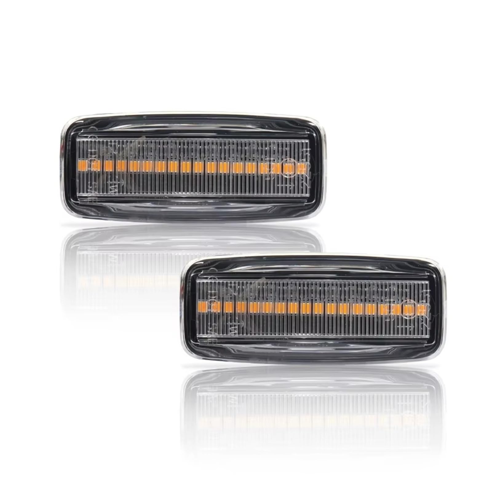Intermitente Vehículo Para Chrysler 200 2015 Lente Ahumada Ámbar Blanco LED Indicador Lateral Delantero Coche Luces Señal Giro Luz Estacionamiento(White)