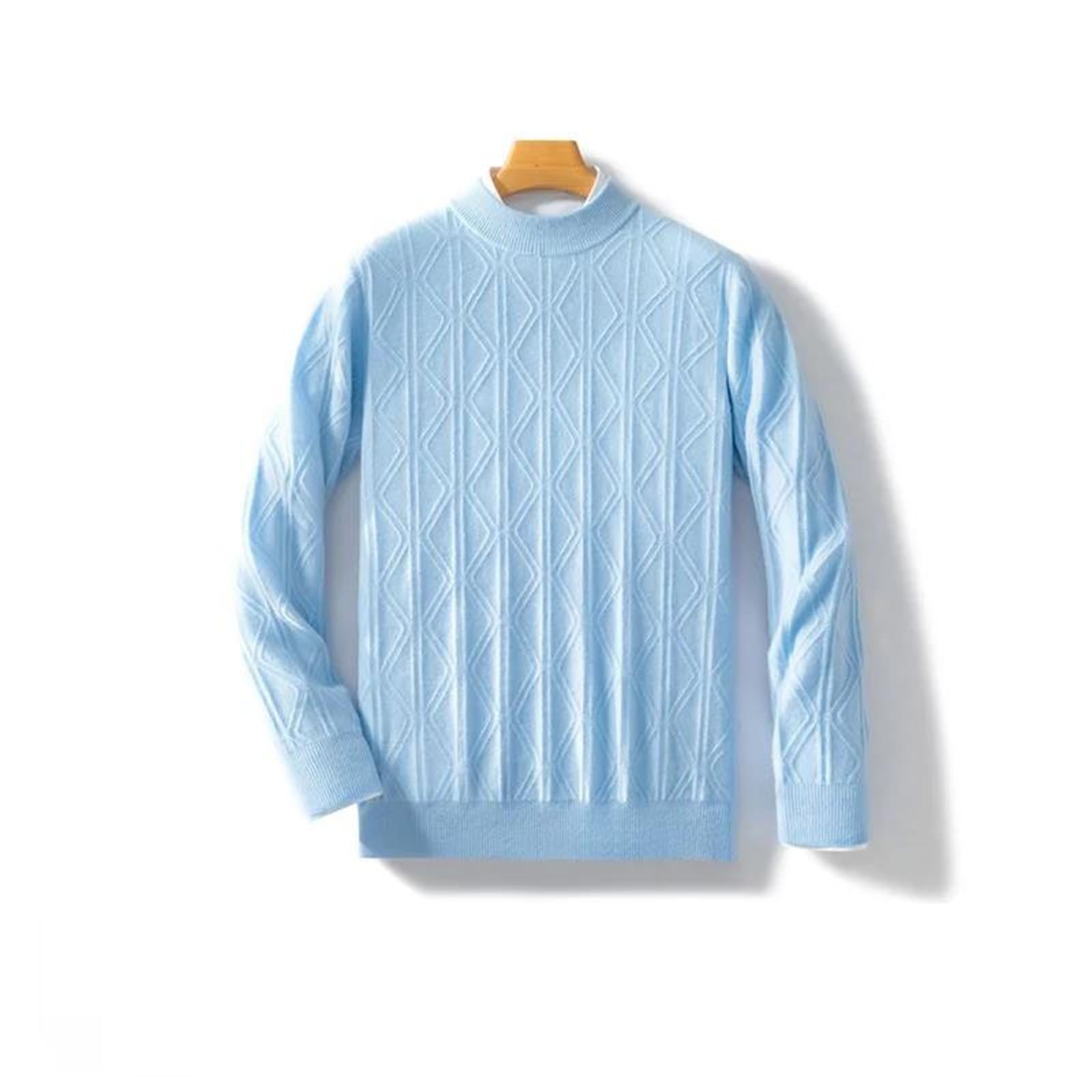 Pullover da uomo in lana merino tinta unita girocollo spesso maglioni sciolti casual da lavoro a maglia maglioni fondamento camicia