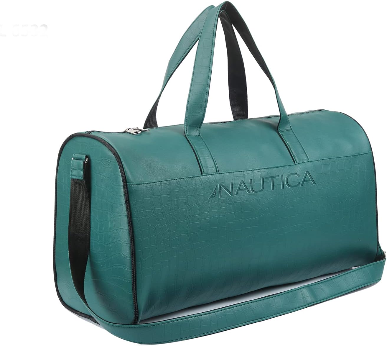 Unisex PU Duffle Bag for Travel | Stylish Leatherette Cabin Luggage | Compact, Comfortable & Spacious Hand Duffel Bag for Weekend Trips, Gym & Office | Suitable for Men and Women | Dark Green