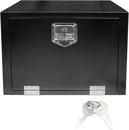 Caja de herramientas de acero para camión de 24 pulgadas con pestillo de mango en T, caja de herramientas para debajo de la carrocería, caja de