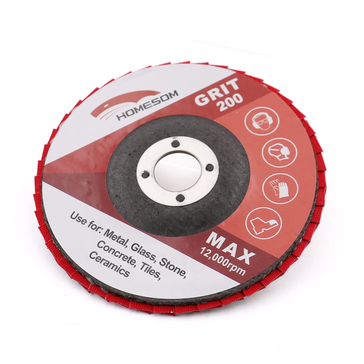 4 "disque de lambeau de meule diamantée, meuleuse d'angle 100mm disque de ponçage pierre métal plastique outil abrasif grain 200