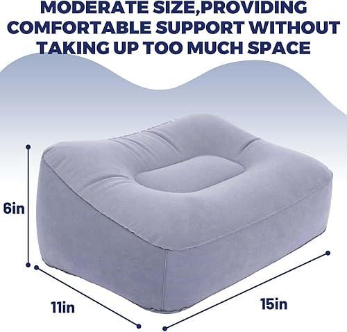 Miniatura 3 de Inflatable Foot Rest Pillow for Air Travel, Airplane Foot Rest Pillow, Adjustable Height Leg Pillow Airplane Bed for Kids Toddler Suitable for