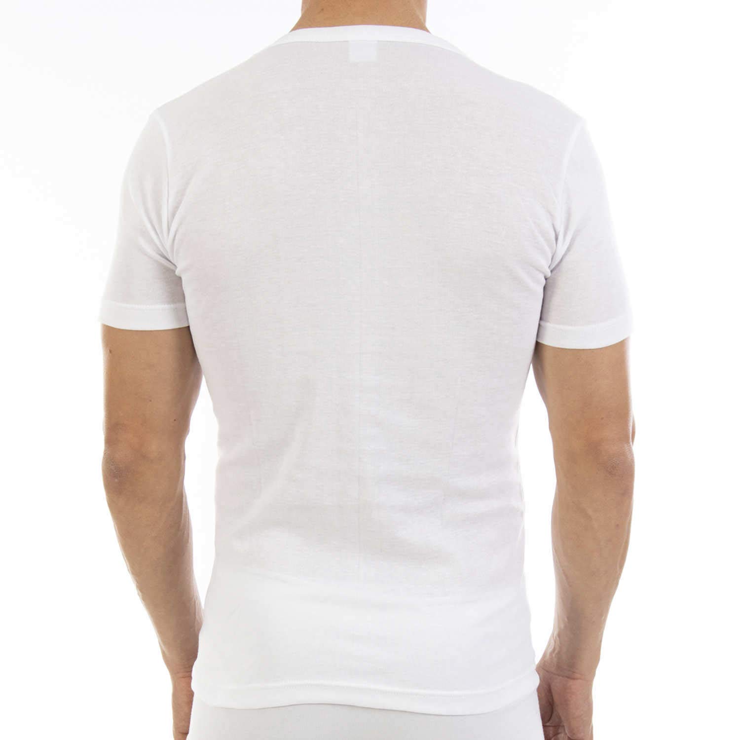 Multipack de Camiseta Interior Fina de Hombre LCT114V, de Manga Corta y Cuello de Pico.