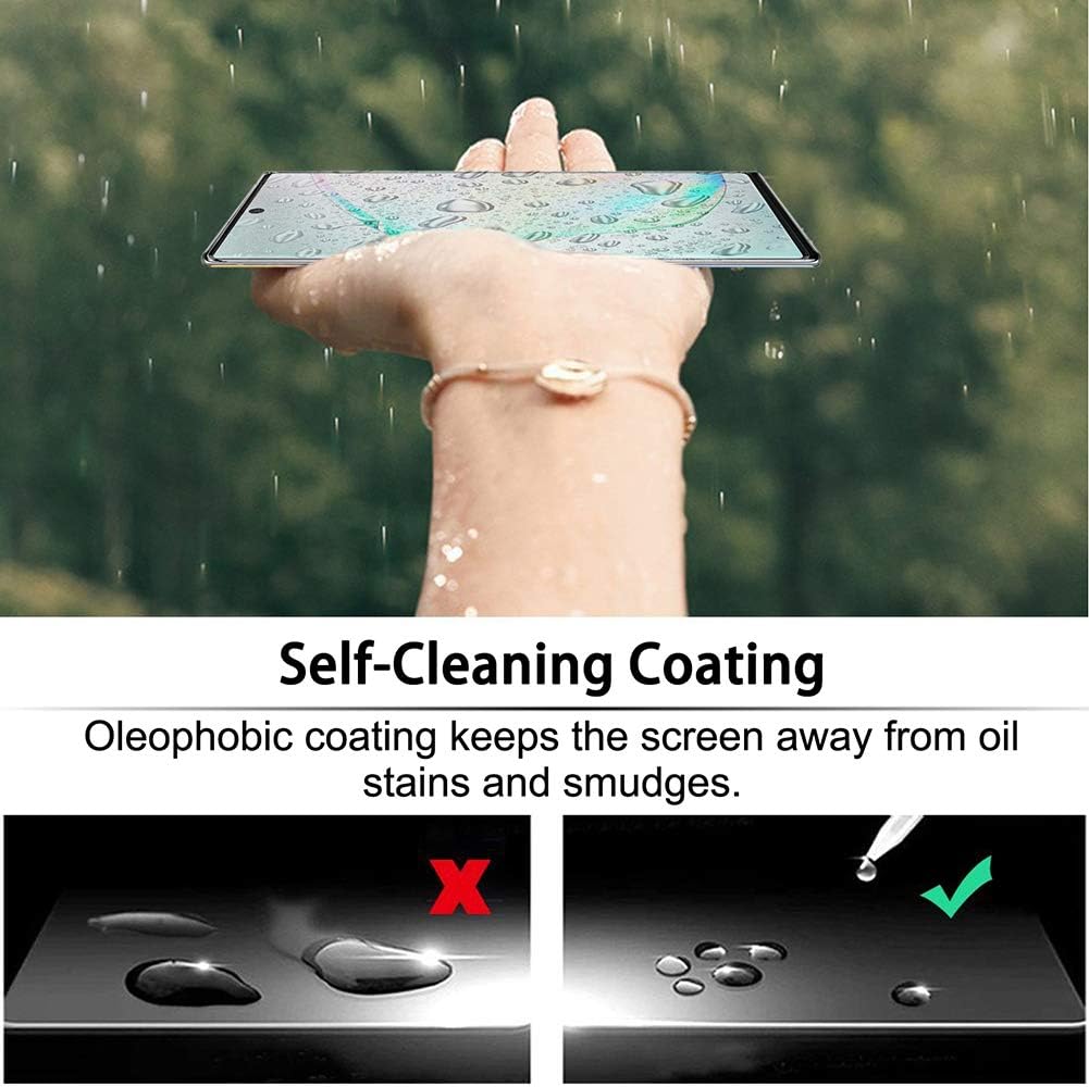 Xawy [2-Pack] for Galaxy Note 10 Plus Screen Protector Tempered Glass,[Anti-Fingerprint][No-Bubble][Scratch-Resistant] Glass Screen Protector for Samsung Galaxy Note 10 Plus
