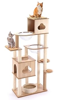 アウトレット滑り止めマット付2025新型キャットタワー 木製 宇宙船　展望台 滑り止めマット付2025新型キャットタワー 木製 宇宙船 展望台