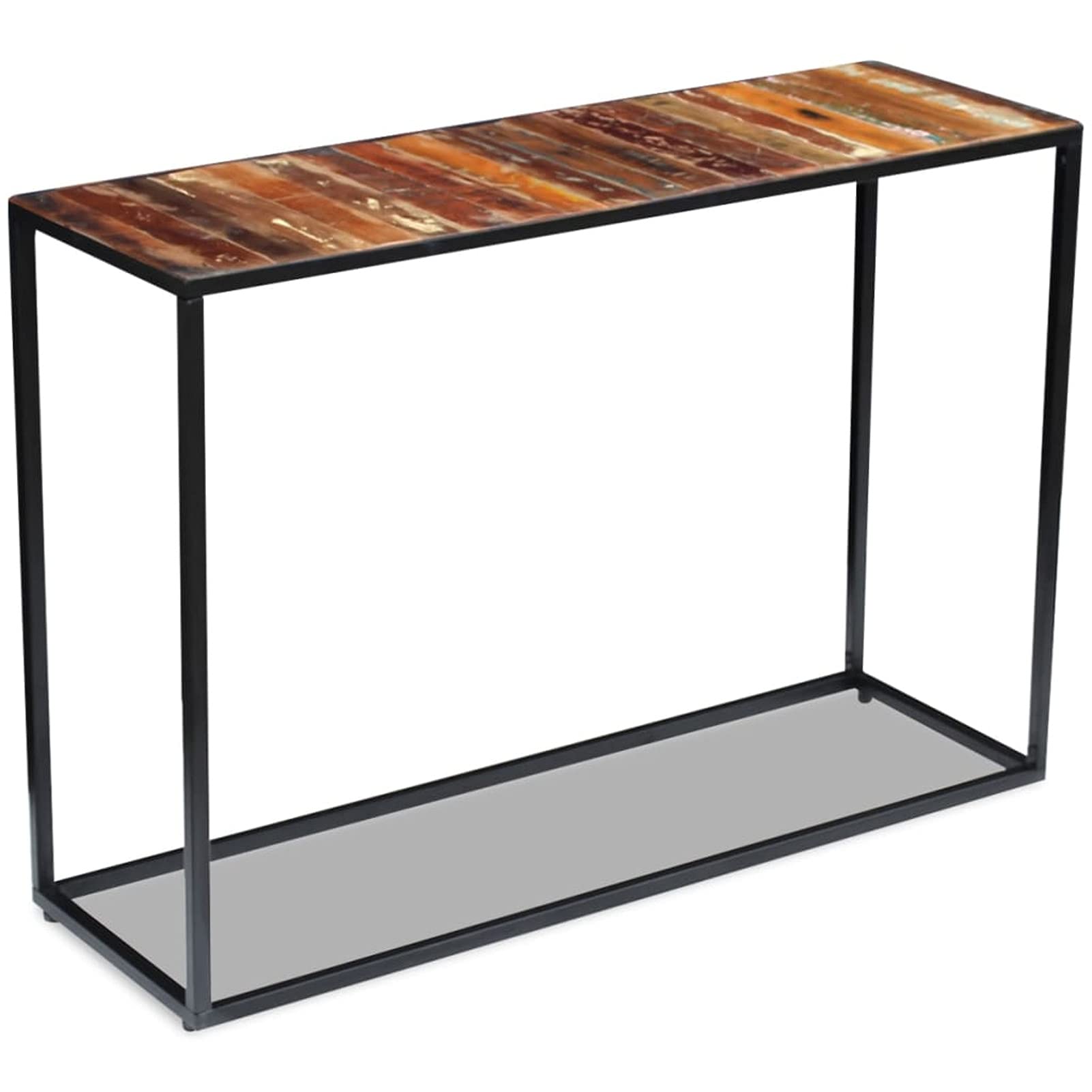 Homgoday Mesa Consola de Madera Maciza reciclada 110x35x76 cm Mesas auxiliares de salón,Mesa Consola Recibidor Mueble de Entrada Estrecha Clásica