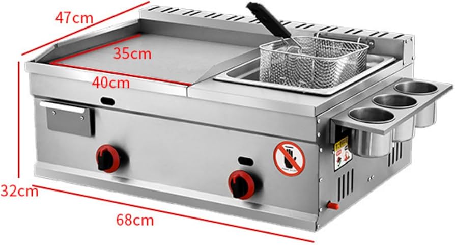 Amazon.co.jp: Quxxuol業務用プロパンガスグリドル アイロンレンジ