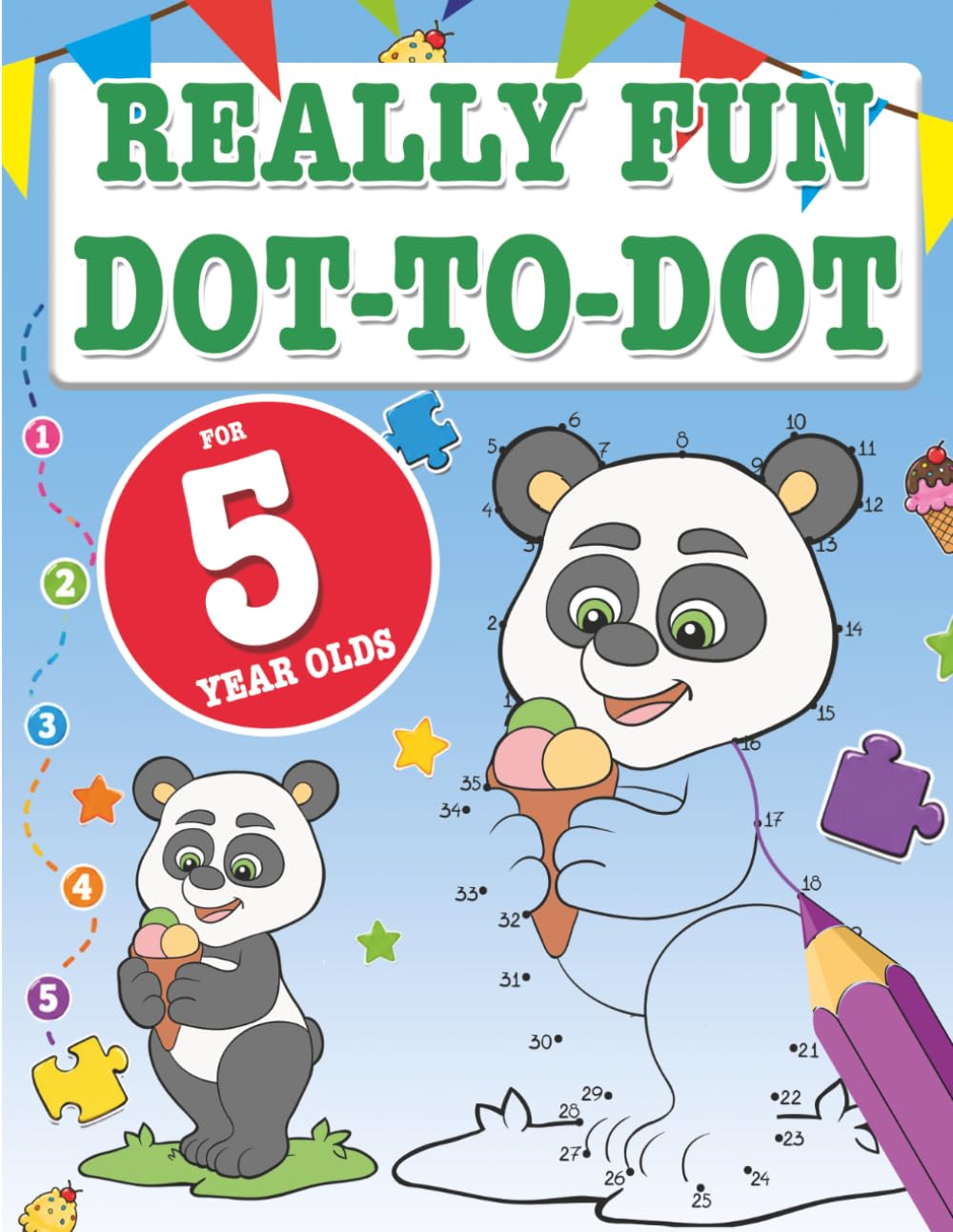 Mickey MacIntyre - Really Fun Dot To Dot For 5 Year Olds - Educational Activity Book