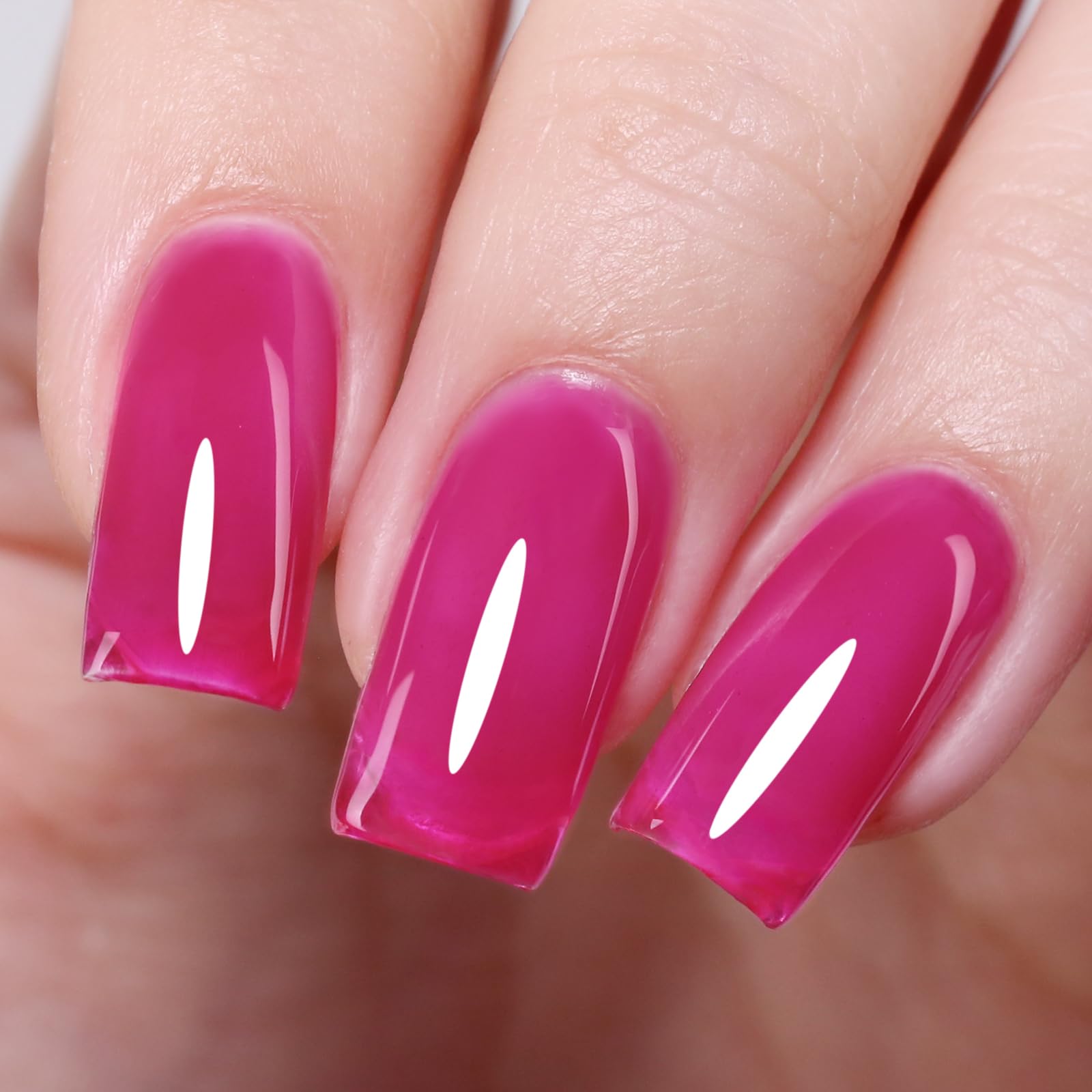 Amazon.com : Jelly Gel Nail Polish, 0.5 Fl Oz Neon Hot Pink Jelly