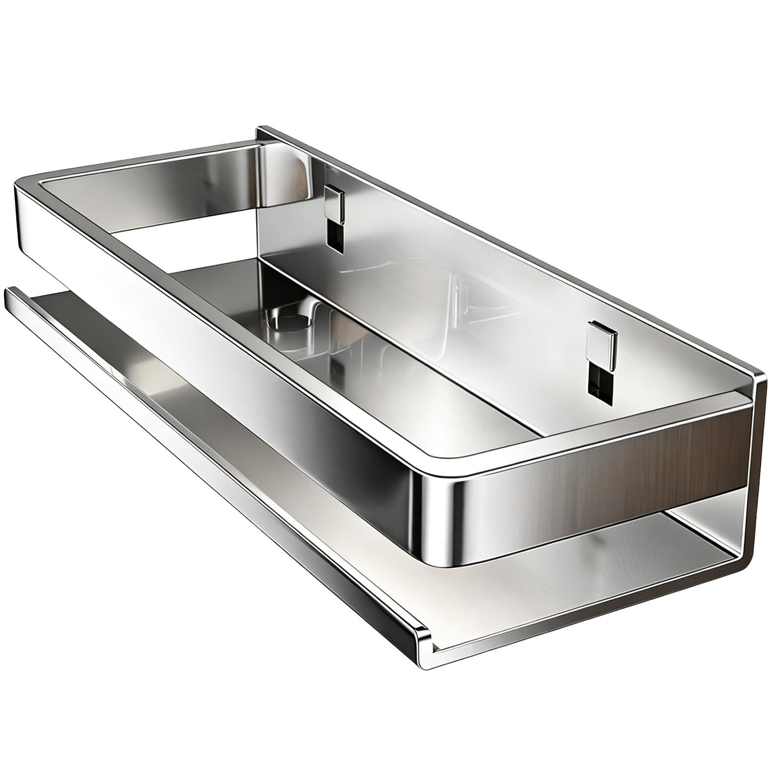 Portaspezie da Parete Acciaio Inox 304 Cucina, Supporto Senza Foro Muro