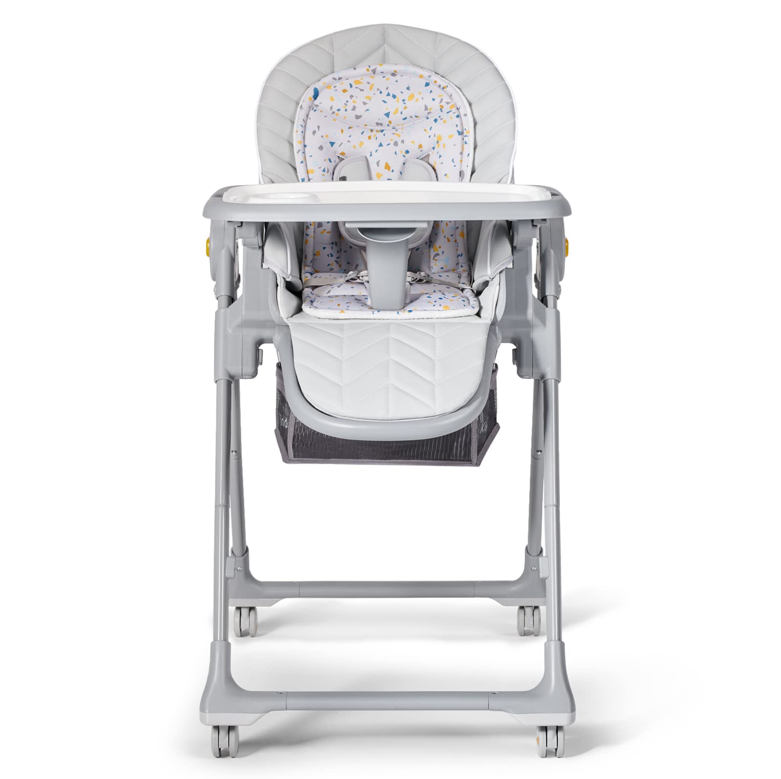 Kinderkraft LASTREE Seggiolino Pappa Reclinabile 0-36 Mesi, Funge da Sdraietta con Barra dei giochi, Schienale Poggiapiedi regolabile, Regolare l'altezza del Sedile, Grigio