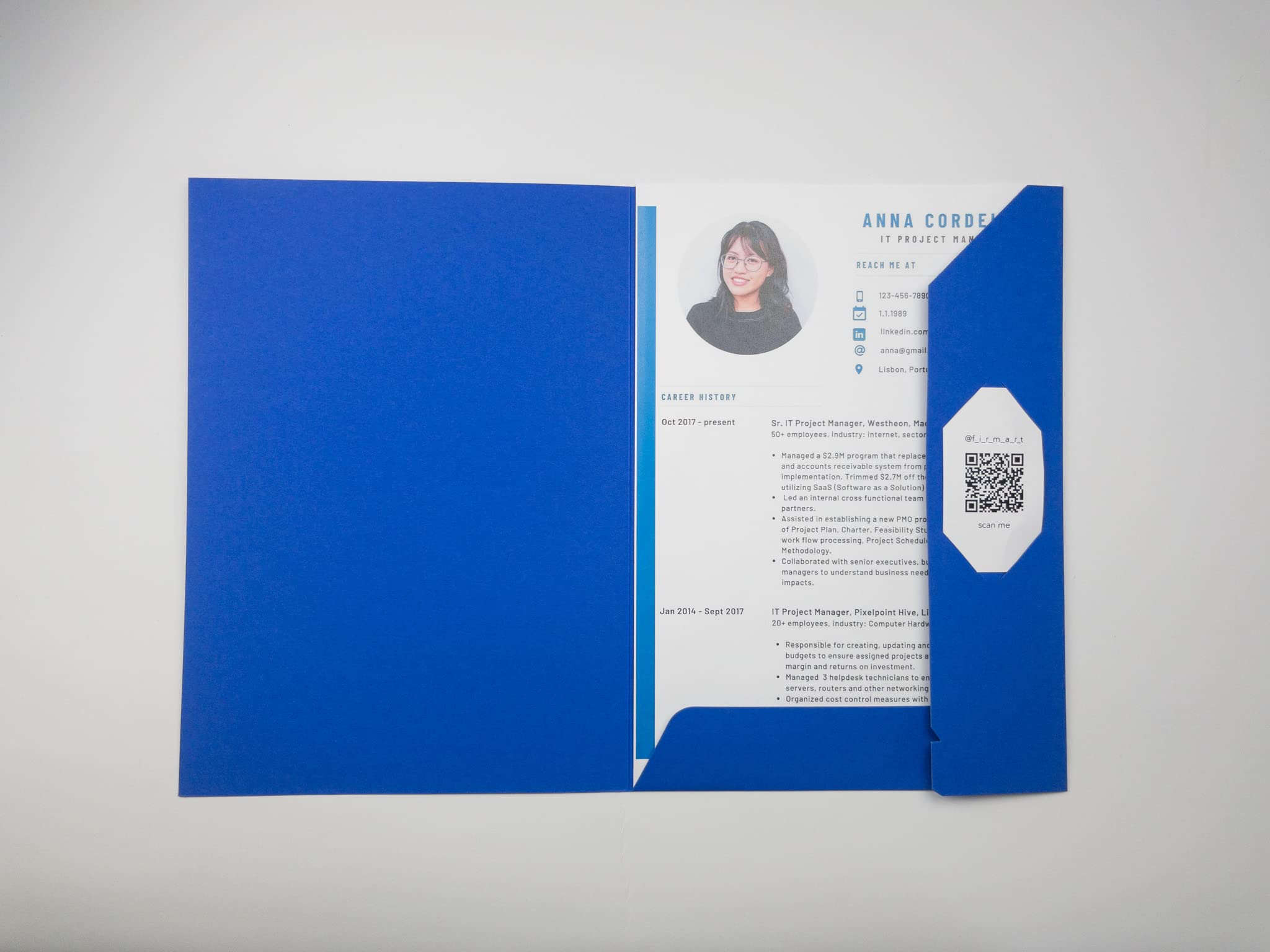 Original BIGO Presentation Folder DIN A4 Cornflower Blue Pack of 10 Versatile Use for Your Offers Exposés - Image 3