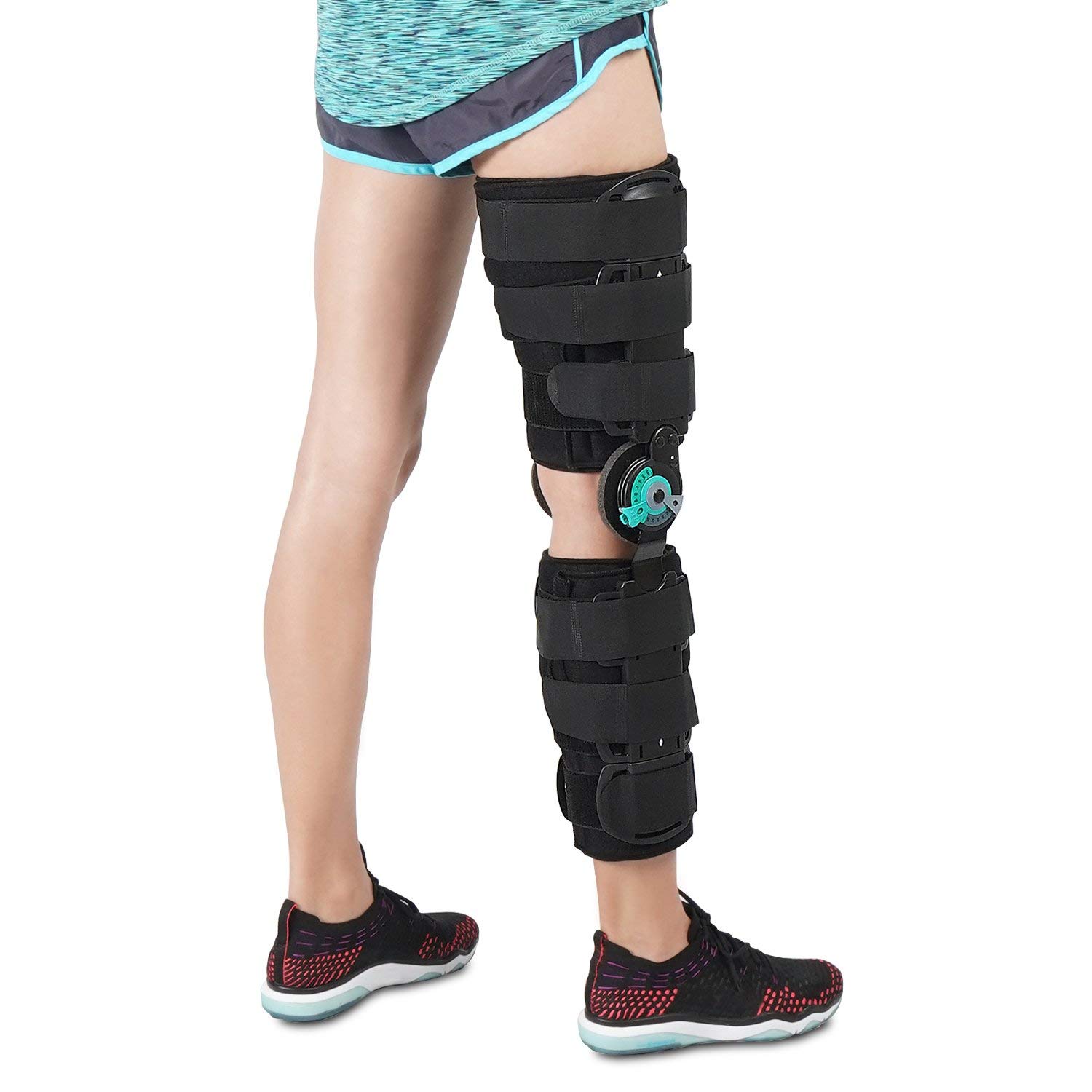 SOLES Tutore a Cerniera per Ginocchio (Universale) - Stabilizza la Gamba dalla Coscia alla Caviglia - Aiuta il Recupero Post Infortunio Dovuto a Interventi ACL, PCL, MCL o LCL - Unisex