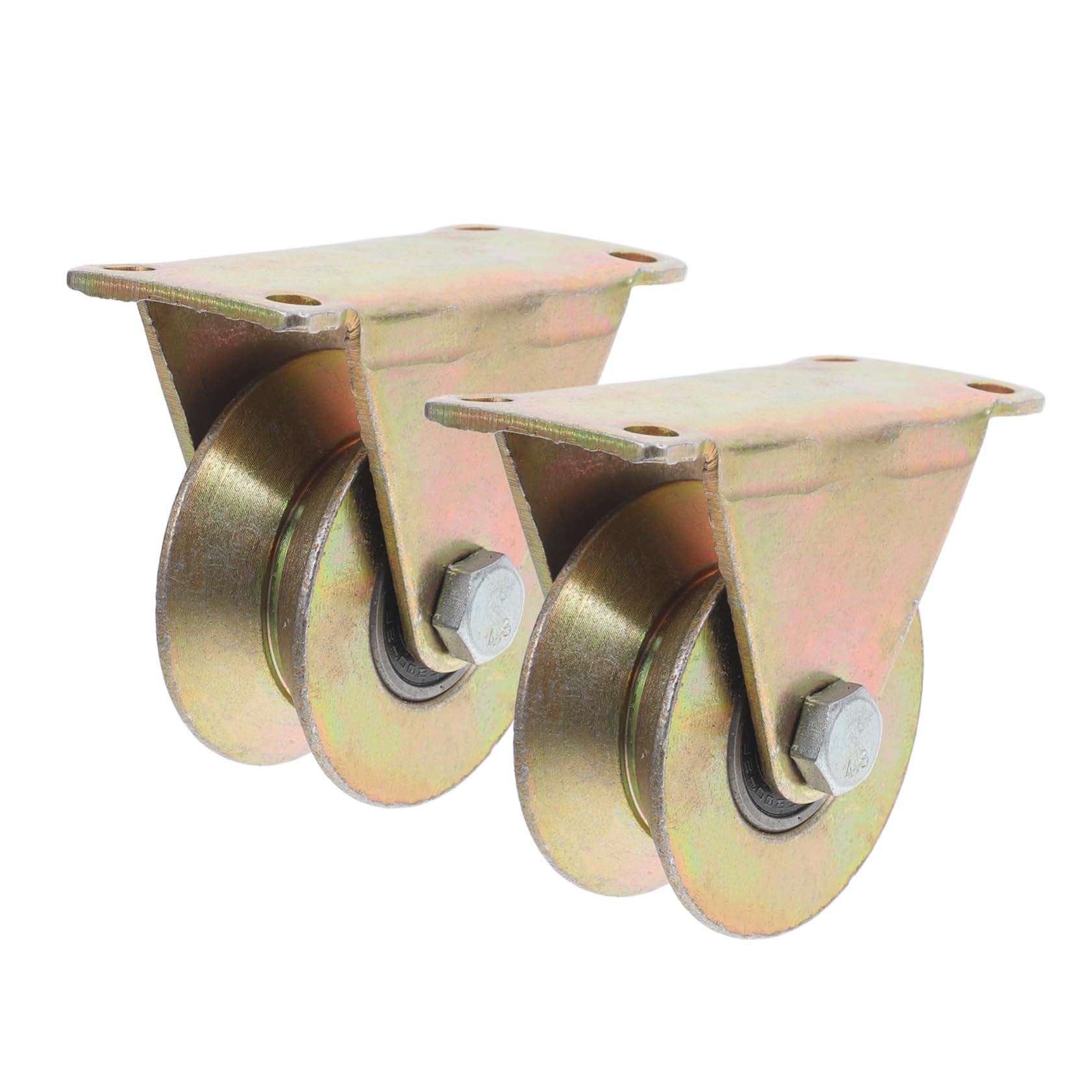 FUNOMOCYA Rope Traction Trolley Pulley 2pcs Heavy Duty Wire Rope Pulley Block Smooth Groove for Easy Installati