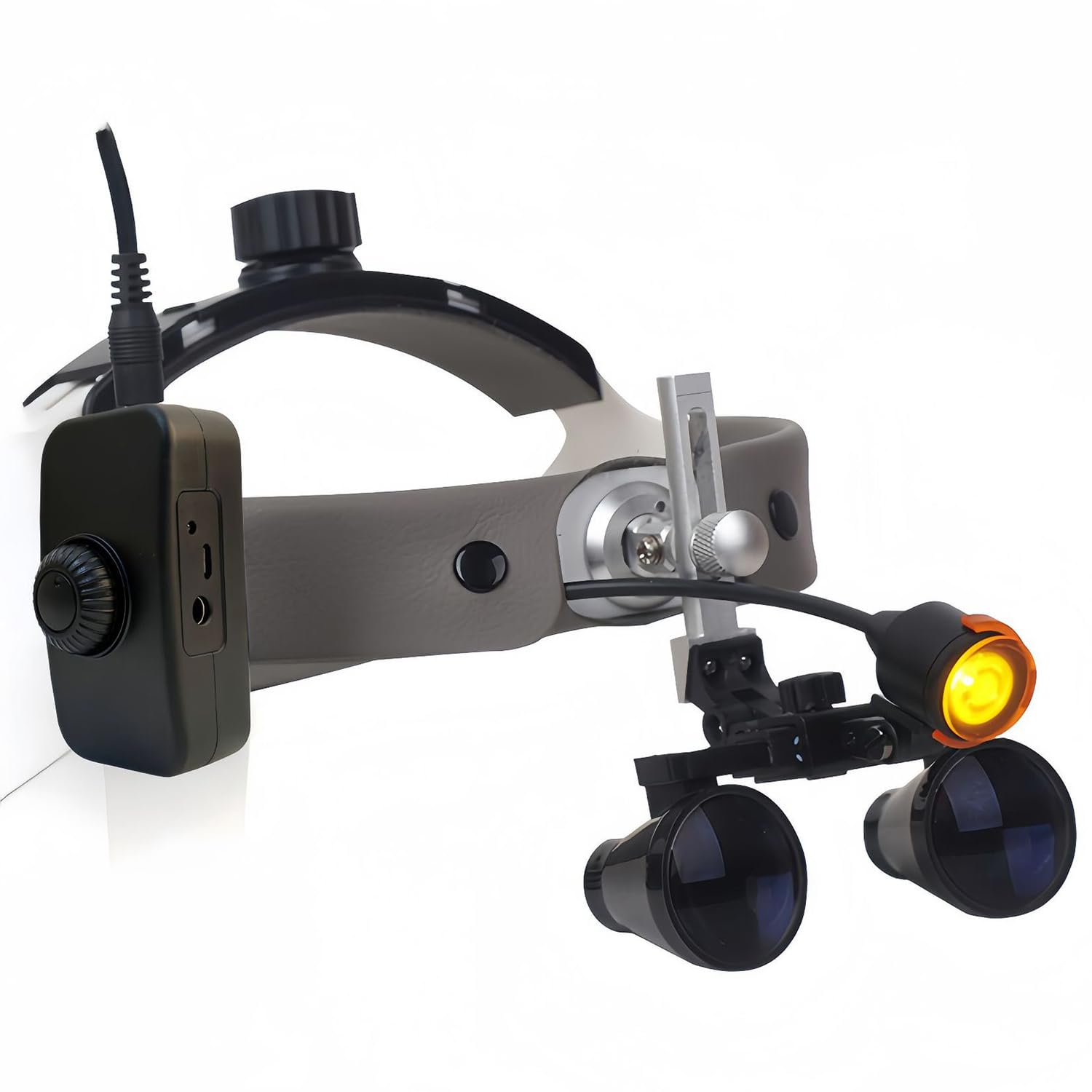 Mavdecll Dental Loupes with 3W LED Headlight, Oral Dental Magnifying Glasses 3.5x and 2.5x Dental Surgical Binocular Loupes, Wireless Medical ENT Examination Surgery Exam Light