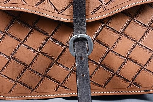 Vista 8 de HILASON Western Horse - Bolsa de sillín de cuero resistente y tradicional Bolsa de sillín Bolsa de sillín de caballo Bolsa de sillín