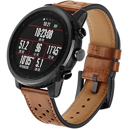 ☀️Modaworld Pulsera de Reloj de Cuero Pulsera de muñequera para Amazfit Stratos 2 / 2S Smart Watch Correas de Reloj Inteligente Pulseras de Repuesto ...