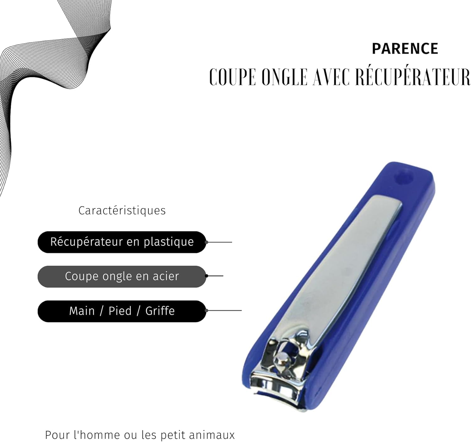 Parence - Wytrzymałe obcinacze do paznokci z akcesoriami Retriever/Manicure Pedicure dla mężczyzn, kobiet, chłopca - obcinacz do paznokci ze stali nierdzewnej, odzyskiwarka tworzyw sztucznych